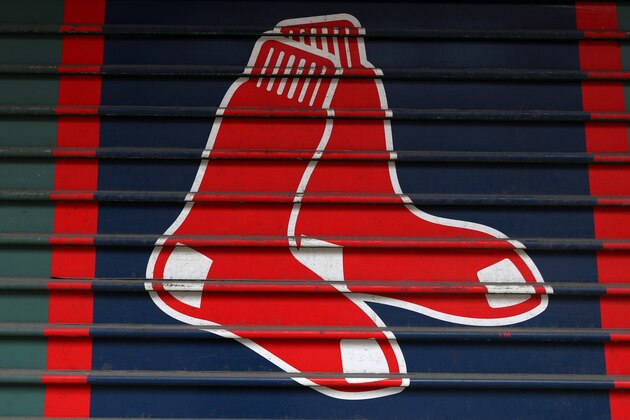BOSTON, MASSACHUSETTS - APRIL 02: The Red Sox logo seen outside of Fenway Park on what would have been the home opening day for the Boston Red Sox against the Chicago White Sox April 2, 2020  in Boston, Massachusetts. In response to the pandemic, Major League Baseball suspended the remainder of Spring Training games and to delay the start of the 2020 regular season.  (Photo by Maddie Meyer/Getty Images)