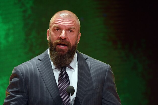 LAS VEGAS, NEVADA - OCTOBER 11:  WWE Executive Vice President of Talent, Live Events and Creative Paul