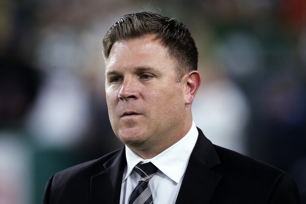 GREEN BAY, WISCONSIN - OCTOBER 14:  Green Bay Packers general manager Brian Gutekunst walks across the field before the game between the Detroit Lions and Green Bay Packers at Lambeau Field on October 14, 2019 in Green Bay, Wisconsin. (Photo by Dylan Buell/Getty Images)