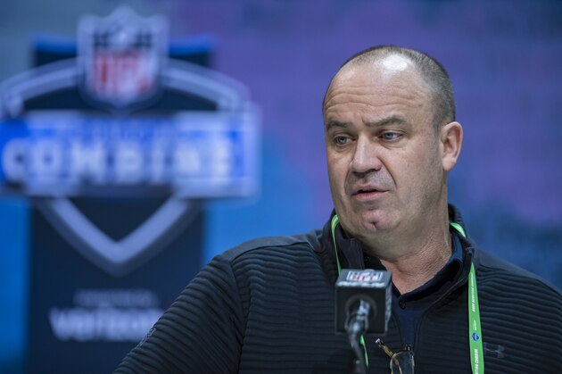INDIANAPOLIS, IN - FEBRUARY 25: Head coach Bill OBrien of the Houston Texans speaks to the media at the Indiana Convention Center on February 25, 2020 in Indianapolis, Indiana. (Photo by Michael Hickey/Getty Images) *** Local Capture *** Bill OBrien