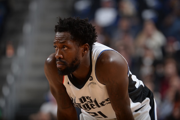 SAN FRANCISCO, CA - MARCH 10: Patrick Beverley #21 of the LA Clippers looks on during the game against the Golden State Warriors on March 10, 2020 at Chase Center in San Francisco, California. NOTE TO USER: User expressly acknowledges and agrees that, by downloading and or using this photograph, user is consenting to the terms and conditions of Getty Images License Agreement. Mandatory Copyright Notice: Copyright 2020 NBAE (Photo by Noah Graham/NBAE via Getty Images)