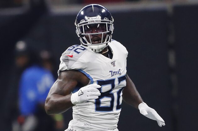 Tennessee Titans tight end Delanie Walker (82) in action during the first half of an NFL football game against the Atlanta Falcons, Sunday, Sept. 29, 2019, in Atlanta. (AP Photo/John Bazemore) Tennessee Titans tight end Delanie Walker (82) in action during the first half of an NFL football game against the Atlanta Falcons, Sunday, Sept. 29, 2019, in Atlanta. (AP Photo/John Bazemore)