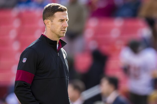 LANDOVER, MD - NOVEMBER 24: Alex Smith #11 of the Washington Redskins looks on before the game against the Detroit Lions at FedExField on November 24, 2019 in Landover, Maryland. (Photo by Scott Taetsch/Getty Images)