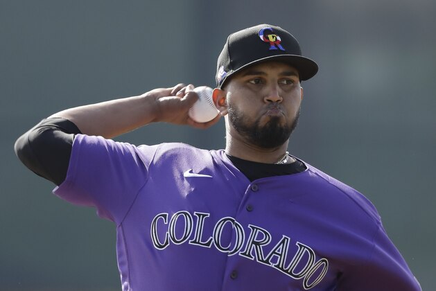 Colorado Rockies starting pitcher German Marquez throws during spring training baseball practice, Wednesday, Feb. 19, 2020, in Scottsdale, Ariz. (AP Photo/Darron Cummings) Colorado Rockies starting pitcher German Marquez throws during spring training baseball practice, Wednesday, Feb. 19, 2020, in Scottsdale, Ariz. (AP Photo/Darron Cummings)