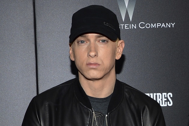 FILE - In this July 20, 2015, file photo, rapper Eminem attends the premiere of
