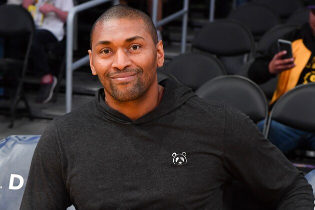 LOS ANGELES, CALIFORNIA - JANUARY 07: Metta World Peace attends a basketball game between the Los Angeles Lakers and the New York Knicks at Staples Center on January 07, 2020 in Los Angeles, California. (Photo by Allen Berezovsky/Getty Images)