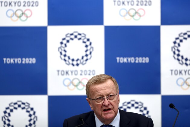 Chairman of the Tokyo 2020 Olympic Games coordination committee John Coates speaks at a joint press conference of the International Olympic Committee (IOC) and Tokyo 2020 organisation committee in Tokyo on November 1, 2019. - The 2020 Olympic marathon and race-walking will be moved to northern Japan over heat concerns, officials said on November 1, after Tokyo's governor offered her reluctant support. (Photo by Behrouz MEHRI / AFP) (Photo by BEHROUZ MEHRI/AFP via Getty Images)