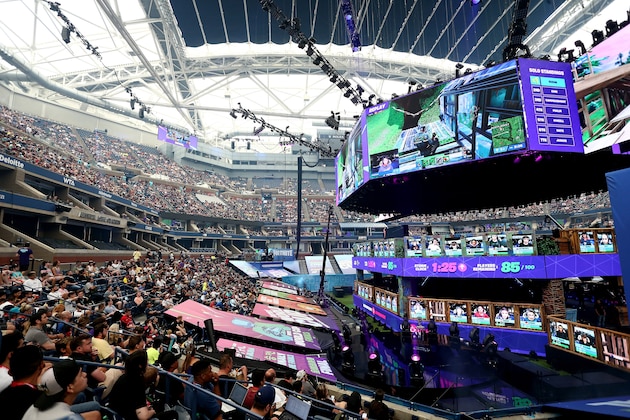 NEW YORK, NEW YORK - JULY 28:  General view of the Fortnite World Cup Finals - Final Round at Arthur Ashe Stadium on July 28, 2019 in New York City. (Photo by Mike Stobe/Getty Images)