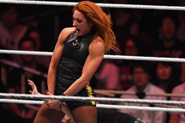 TOKYO,JAPAN - JUNE 28: Becky Lynch and Alexa Bliss compete during the WWE Live Tokyo at Ryogoku Kokugikan on June 28, 2019 in Tokyo, Japan. (Photo by Etsuo Hara/Getty Images)