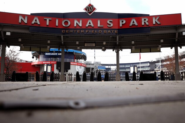 WASHINGTON,  - MARCH 26:  Nationals Park, home to the World Series Champion Washington Nationals, is empty on the scheduled date for Opening Day March 26, 2020 in Washington, DC. Major League Baseball has postponed the start of its season due to the COVID-19 outbreak and MLB commissioner Rob Manfred recently said the league is