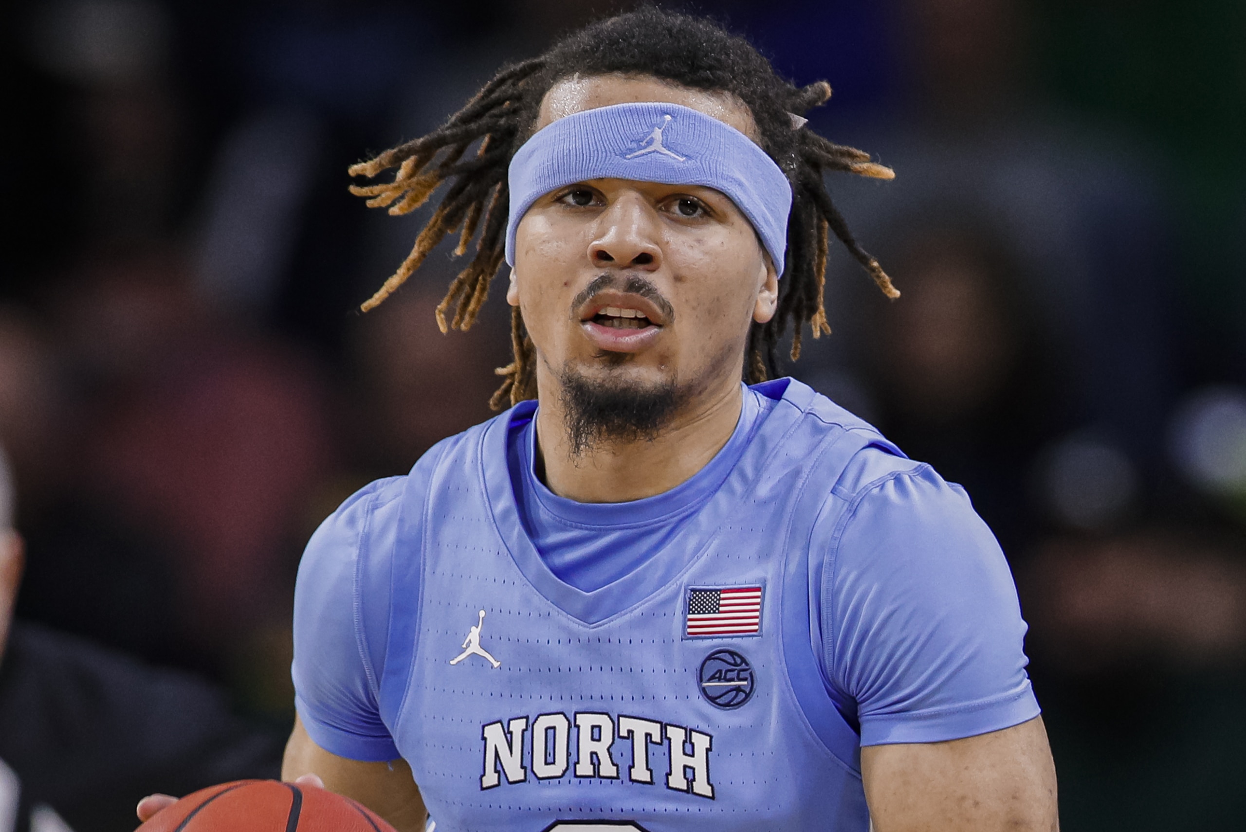 SOUTH BEND, IN - FEBRUARY 17: Cole Anthony #2 of the North Carolina Tar Heels brings the ball up court during the game against the Notre Dame Fighting Irish at Purcell Pavilion on February 17, 2020 in South Bend, Indiana. (Photo by Michael Hickey/Getty Images) SOUTH BEND, IN - FEBRUARY 17: Cole Anthony #2 of the North Carolina Tar Heels brings the ball up court during the game against the Notre Dame Fighting Irish at Purcell Pavilion on February 17, 2020 in South Bend, Indiana. (Photo by Michael Hickey/Getty Images)