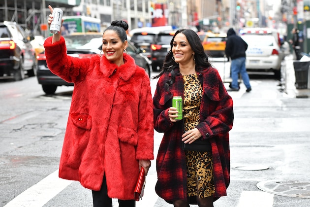 NEW YORK, NEW YORK - DECEMBER 11: Nikki Bella and Brie Bella announce partnership with Monster Energy on December 11, 2019 in New York City. (Photo by Craig Barritt/Getty Images for Monster Energy)
