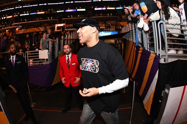 LOS ANGELES, CA - JANUARY 3: Lavar Ball attends the game between the Los Angeles Lakers and the New Orleans Pelicans on January 3, 2020 at STAPLES Center in Los Angeles, California. NOTE TO USER: User expressly acknowledges and agrees that, by downloading and/or using this Photograph, user is consenting to the terms and conditions of the Getty Images License Agreement. Mandatory Copyright Notice: Copyright 2020 NBAE (Photo by Adam Pantozzi/NBAE via Getty Images)