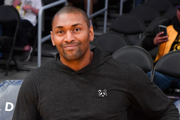 LOS ANGELES, CALIFORNIA - JANUARY 07: Metta World Peace attends a basketball game between the Los Angeles Lakers and the New York Knicks at Staples Center on January 07, 2020 in Los Angeles, California. (Photo by Allen Berezovsky/Getty Images)