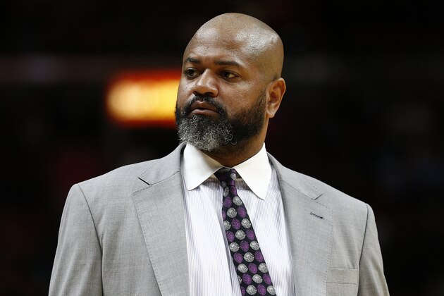 MIAMI, FLORIDA - FEBRUARY 22: Head coach J.B. Bickerstaff of the Cleveland Cavaliers looks on against the Miami Heat during the second half at American Airlines Arena on February 22, 2020 in Miami, Florida. NOTE TO USER: User expressly acknowledges and agrees that, by downloading and/or using this photograph, user is consenting to the terms and conditions of the Getty Images License Agreement. (Photo by Michael Reaves/Getty Images) MIAMI, FLORIDA - FEBRUARY 22: Head coach J.B. Bickerstaff of the Cleveland Cavaliers looks on against the Miami Heat during the second half at American Airlines Arena on February 22, 2020 in Miami, Florida. NOTE TO USER: User expressly acknowledges and agrees that, by downloading and/or using this photograph, user is consenting to the terms and conditions of the Getty Images License Agreement. (Photo by Michael Reaves/Getty Images)