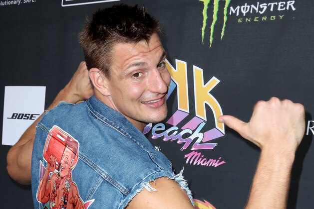 MIAMI, FLORIDA - FEBRUARY 01: Rob Gronkowski attends