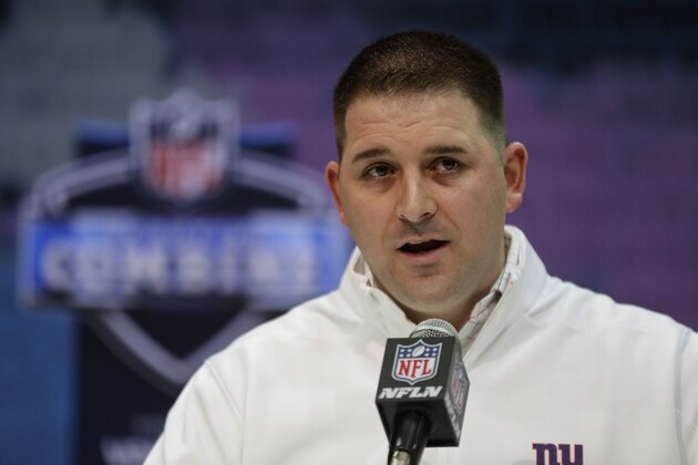 New York Giants head coach Joe Judge speaks during a press conference at the NFL football scouting combine in Indianapolis, Tuesday, Feb. 25, 2020. (AP Photo/Michael Conroy)