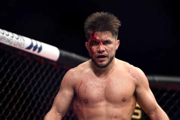 JACKSONVILLE, FLORIDA - MAY 09: Henry Cejudo of the United States looks on against Dominick Cruz of the United States in their bantamweight title fight during UFC 249 at VyStar Veterans Memorial Arena on May 09, 2020 in Jacksonville, Florida. (Photo by Douglas P. DeFelice/Getty Images)