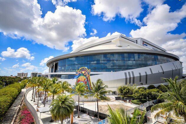 MIAMI, FLORIDA - MARCH 13:  A general view of Marlins Park home of the Miami Marlins on March 13, 2020 in Miami, Florida. Major League Baseball is suspending Spring Training and delaying the start of the regular season by at least two weeks due to the ongoing threat of the Coronavirus (COVID-19) outbreak.(Photo by Mark Brown/Getty Images)