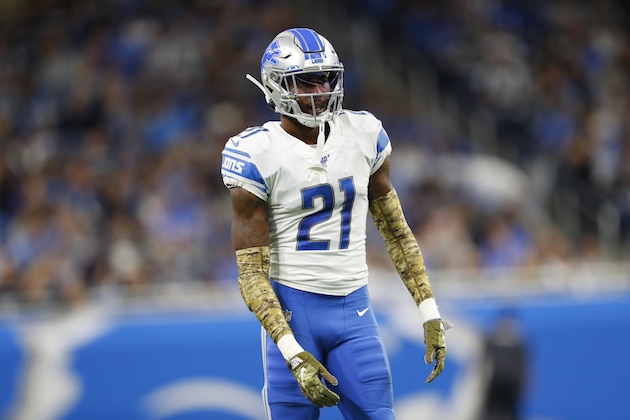 Detroit Lions defensive back Tracy Walker (21) plays against the Dallas Cowboys during an NFL football game in Detroit, Sunday, Nov. 17, 2019. (AP Photo/Paul Sancya)