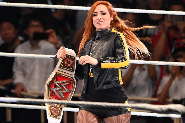 TOKYO,JAPAN - JUNE 28: Becky Lynch enters the ring during the WWE Live Tokyo at Ryogoku Kokugikan on June 28, 2019 in Tokyo, Japan. (Photo by Etsuo Hara/Getty Images)