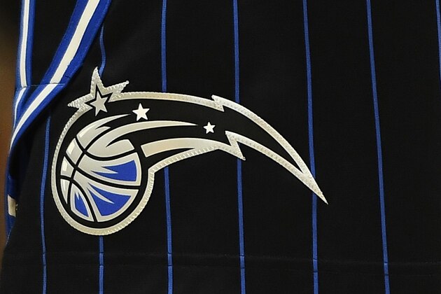 MILWAUKEE, WISCONSIN - DECEMBER 28:  A detailed view of the Orlando Magic logo during a game between the Milwaukee Bucks and the Orlando Magic at Fiserv Forum on December 28, 2019 in Milwaukee, Wisconsin. NOTE TO USER: User expressly acknowledges and agrees that, by downloading and or using this photograph, User is consenting to the terms and conditions of the Getty Images License Agreement. (Photo by Stacy Revere/Getty Images)