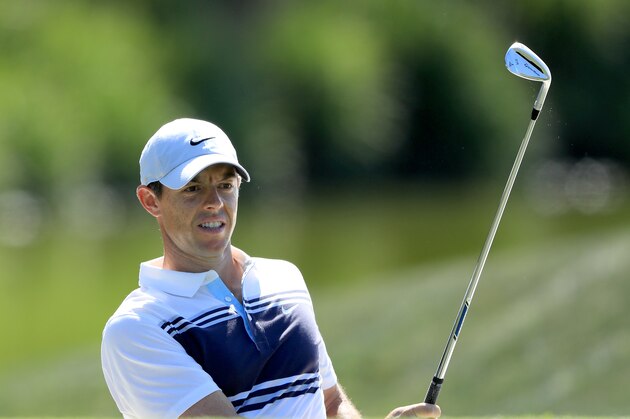 PONTE VEDRA BEACH, FLORIDA - MARCH 12: Rory McIlroy of Northern Ireland plays a shot on the seventh hole during the first round of The PLAYERS at the TPC Stadium course on March 12, 2020 in Ponte Vedra Beach, Florida. (Photo by Sam Greenwood/Getty Images)