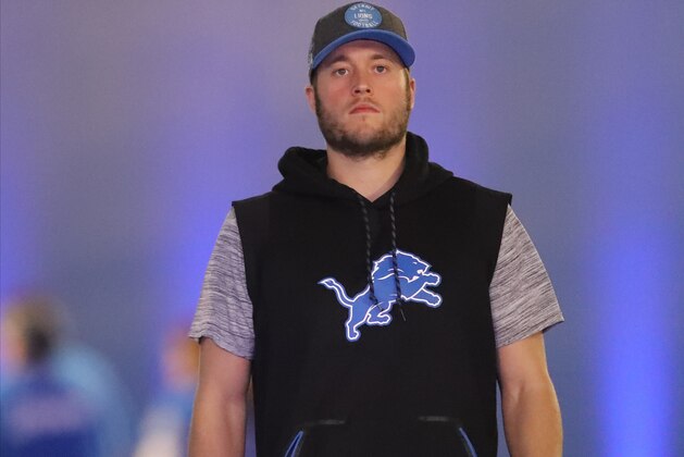 DETROIT, MI - DECEMBER 29: Matthew Stafford #9 of the Detroit Lions makes his way out of the tunnel before a game against the Green Bay Packers at Ford Field on December 29, 2019 in Detroit, Michigan. (Photo by Rey Del Rio/Getty Images)