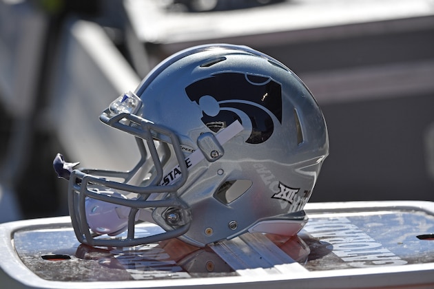 MANHATTAN, KS - OCTOBER 22:  A general view of a Kansas State Wildcats helmet during a game against the Texas Longhorns on October 22, 2016 at Bill Snyder Family Stadium in Manhattan, Kansas.  (Photo by Peter G. Aiken/Getty Images)