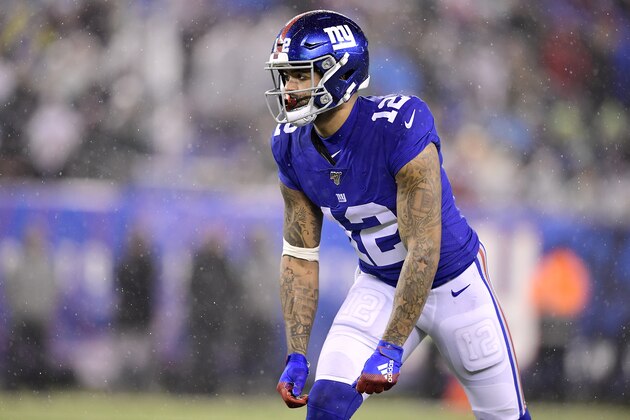 EAST RUTHERFORD, NEW JERSEY - DECEMBER 29:  Cody Latimer #12 of the New York Giants in action against the Philadelphia Eagles at MetLife Stadium on December 29, 2019 in East Rutherford, New Jersey. (Photo by Steven Ryan/Getty Images)