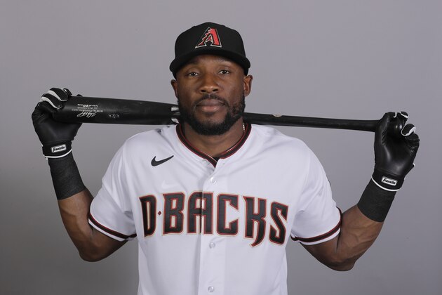 This is a 2020 photo of Starling Marte of the Arizona Diamondbacks baseball team. This image reflects the 2020 active roster as of Friday, Feb. 21, 2020, when this image was taken. (AP Photo/Darron Cummings)