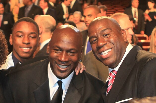 SPRINGFIELD, MA - SEPTEMBER 7:  Cheryl Miller, Michael Jordan, and Earvin