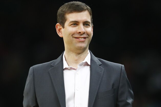 BOSTON, MASSACHUSETTS - MARCH 08: Head coach Brad Stevens of the Boston Celtics reacts during the second quarter of the game against the Oklahoma City Thunder at TD Garden on March 08, 2020 in Boston, Massachusetts. NOTE TO USER: User expressly acknowledges and agrees that, by downloading and or using this photograph, User is consenting to the terms and conditions of the Getty Images License Agreement. (Photo by Omar Rawlings/Getty Images)