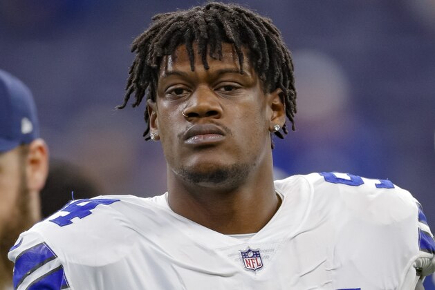 INDIANAPOLIS, IN - DECEMBER 16: Randy Gregory #94 of the Dallas Cowboys is seen before the game against the Indianapolis Colts at Lucas Oil Stadium on December 16, 2018 in Indianapolis, Indiana. (Photo by Michael Hickey/Getty Images)