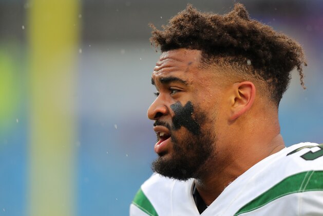 ORCHARD PARK, NY - DECEMBER 29:  Jamal Adams #33 of the New York Jets before a game against the Buffalo Bills at New Era Field on December 29, 2019 in Orchard Park, New York.  Jets beat the Bills 13 to 6.  (Photo by Timothy T Ludwig/Getty Images)