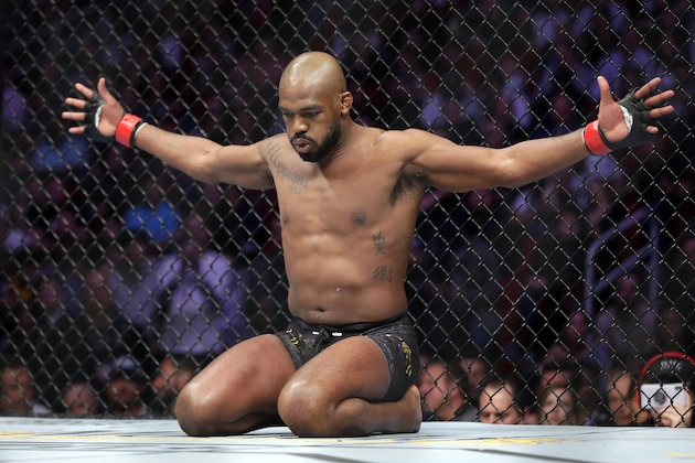 Jon Jones goes through his pre-fight routine in the ring before a light heavyweight mixed martial arts bout against Dominick Reyes at UFC 247 Saturday, Feb. 8, 2020, in Houston. (AP Photo/Michael Wyke) Jon Jones goes through his pre-fight routine in the ring before a light heavyweight mixed martial arts bout against Dominick Reyes at UFC 247 Saturday, Feb. 8, 2020, in Houston. (AP Photo/Michael Wyke)