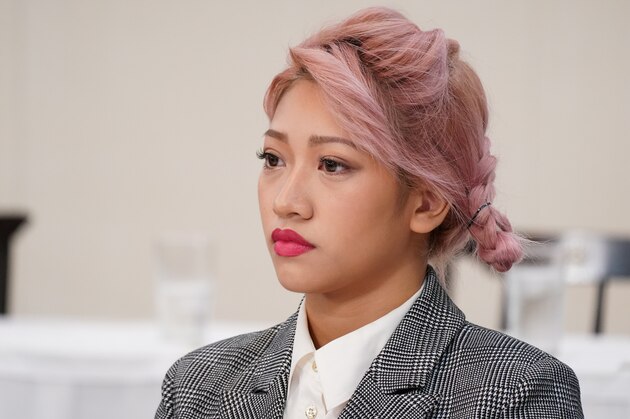 TOKYO, JAPAN - OCTOBER 17: Hana Kimura looks on during the press conference Bushiroad and Stardom on October 17, 2019 in Tokyo, Japan. (Photo by Etsuo Hara/Getty Images)