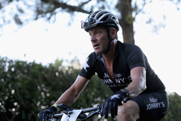 TERRAMALL, COSTA RICA - NOVEMBER 02:  Lance Armstrong of the United States rides up a hill during day 2 of La Ruta de Los Conquistadores on November 2, 2018 in Terramall, Costa Rica. La Ruta de Los Conquistadores is Costa RicaÕs premier mountain bike race, and one of the most difficult races in the world. It is a 3-day stage race that crosses Costa Rica from the Pacific Coast in the west to the Caribbean coast in the east.
Between its sea-level start and finish, the 161-mile route crosses 5 mountain ranges that force you climb a cumulative 29,000 feet.  The route snakes through tropical rain forest, 12,000 feet volcanoes, banana plantations and tiny farm towns. It covers every imaginable riding surfaceÑ single track and fire road trails, gravel, hard-packed dirt, pavement, thigh-deep mud, sand, volcano ash, and more. 
The race was started in 1993 by Roman Urbina. Urbina, an elite athlete and adventurer, read about three Spanish Conquistadors, Juan de CavallÂn, PerafÂn de Rivera, and Juan VÂsquez de Coronado, 