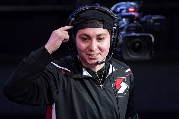 LONG ISLAND CITY, NY - AUGUST 11: Mama Im Dat Man of the Blazer5 Gaming reacts during the game against the Pacers Gaming on August 11, 2018 at the NBA 2K Studio in Long Island City, New York. NOTE TO USER: User expressly acknowledges and agrees that, by downloading and/or using this photograph, user is consenting to the terms and conditions of the Getty Images License Agreement. Mandatory Copyright Notice: Copyright 2018 NBAE (Photo by Michelle Farsi/NBAE via Getty Images)