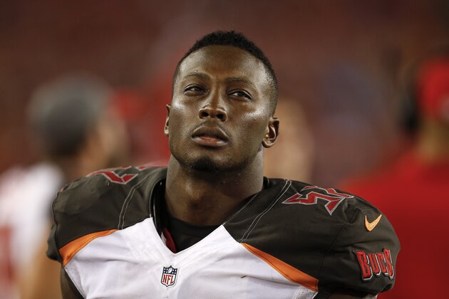 TAMPA, FL - AUGUST 26: Defensive End Noah Spence #57 of the Tampa Bay Buccaneers on the sidelines during a preseason game against the Cleveland Browns at Raymond James Stadium on August 26, 2016 in Tampa, Florida. The Buccaneers defeated the Browns 30 to 13. (Photo by Don Juan Moore/Getty Images)