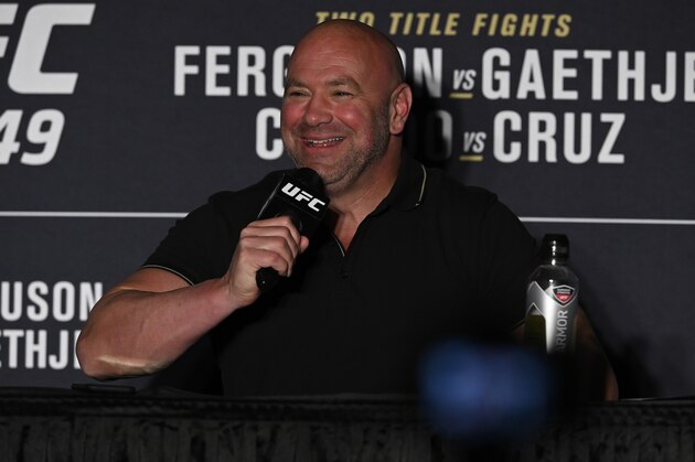 JACKSONVILLE, FLORIDA - MAY 09: UFC President Dana White speaks to the media after UFC 249 at VyStar Veterans Memorial Arena on May 09, 2020 in Jacksonville, Florida. (Photo by Douglas P. DeFelice/Getty Images)