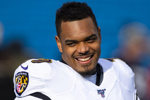 ORCHARD PARK, NY - DECEMBER 08: Ronnie Stanley #79 of the Baltimore Ravens warms up before the game against the Buffalo Bills at New Era Field on December 8, 2019 in Orchard Park, New York. Baltimore defeats Buffalo 24-17. (Photo by Brett Carlsen/Getty Images) ORCHARD PARK, NY - DECEMBER 08: Ronnie Stanley #79 of the Baltimore Ravens warms up before the game against the Buffalo Bills at New Era Field on December 8, 2019 in Orchard Park, New York. Baltimore defeats Buffalo 24-17. (Photo by Brett Carlsen/Getty Images)