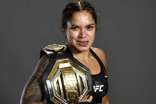 LAS VEGAS, NEVADA - DECEMBER 14:  Amanda Nunes of Brazil poses for a portrait during the UFC 245 event at T-Mobile Arena on December 14, 2019 in Las Vegas, Nevada. (Photo by Mike Roach/Zuffa LLC via Getty Images)