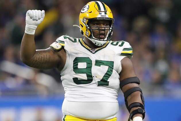 DETROIT, MI - DECEMBER 29: Kenny Clark #97 of the Green Bay Packers looks to the sidelines in the fourth quarter of the game against the Detroit Lions at Ford Field on December 29, 2019 in Detroit, Michigan. (Photo by Rey Del Rio/Getty Images)