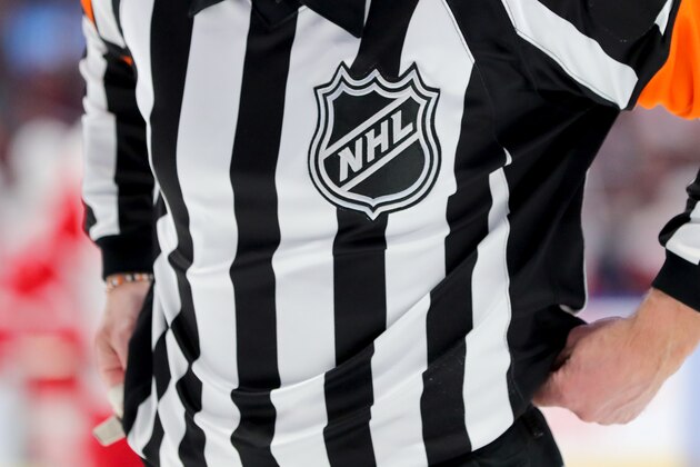 BUFFALO, NY - FEBRUARY 11: A general view of an officials jersey during a game between the Buffalo Sabres and the Detroit Red Wings at KeyBank Center on February 11, 2020 in Buffalo, New York. (Photo by Timothy T Ludwig/Getty Images)