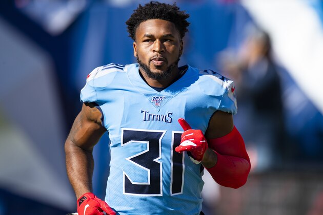NASHVILLE, TN - NOVEMBER 10:  Kevin Byard #31 of the Tennessee Titans enters the field before the game against the Kansas City Chiefs at Nissan Stadium on November 10, 2019 in Nashville, Tennessee. Tennessee defeats Kansas City 35-32.  (Photo by Brett Carlsen/Getty Images)