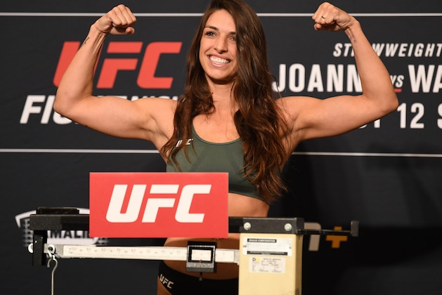 TAMPA, FLORIDA - OCTOBER 11: Mackenzie Dern poses on the scale during the UFC Fight Night weigh-in at the Westin Tampa Waterside on October 11, 2019 in Tampa, Florida. (Photo by Josh Hedges/Zuffa LLC/Zuffa LLC) TAMPA, FLORIDA - OCTOBER 11: Mackenzie Dern poses on the scale during the UFC Fight Night weigh-in at the Westin Tampa Waterside on October 11, 2019 in Tampa, Florida. (Photo by Josh Hedges/Zuffa LLC/Zuffa LLC)