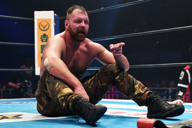 OSAKA, JAPAN - FEBRUARY 09: Jon Moxley reacts during the New Japan Pro-Wrestling 'The New Beginning in Osaka' at Osaka-Jo Hall on February 09, 2020 in Osaka, Japan. (Photo by Etsuo Hara/Getty Images) OSAKA, JAPAN - FEBRUARY 09: Jon Moxley reacts during the New Japan Pro-Wrestling 'The New Beginning in Osaka' at Osaka-Jo Hall on February 09, 2020 in Osaka, Japan. (Photo by Etsuo Hara/Getty Images)