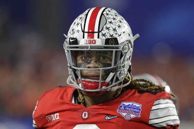 Ohio State defensive end Chase Young (2) during the first half of the Fiesta Bowl NCAA college football game against Clemson, Saturday, Dec. 28, 2019, in Glendale, Ariz. (AP Photo/Rick Scuteri). Ohio State defensive end Chase Young (2) during the first half of the Fiesta Bowl NCAA college football game against Clemson, Saturday, Dec. 28, 2019, in Glendale, Ariz. (AP Photo/Rick Scuteri).
