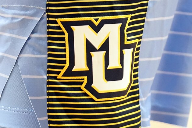 VILLANOVA, PA - FEBRUARY 12:  The Marquette Golden Eagles logo on a pair of shorts before a college basketball game against the Villanova Wildcats at the Finneran Pavilion on February 12, 2020 in Villanova, Pennsylvania.  (Photo by Mitchell Layton/Getty Images)